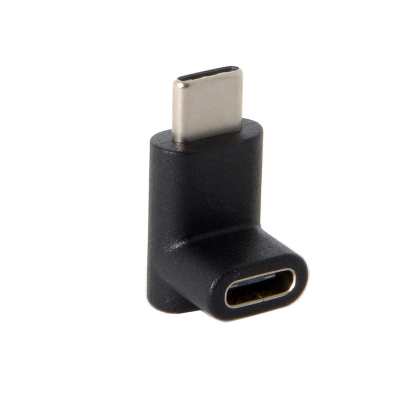 Cablecc 90 Degree Up or Down Angled Reversible USB 3.1 Type-C Male to Female Extension Adapter for Laptop & Phone