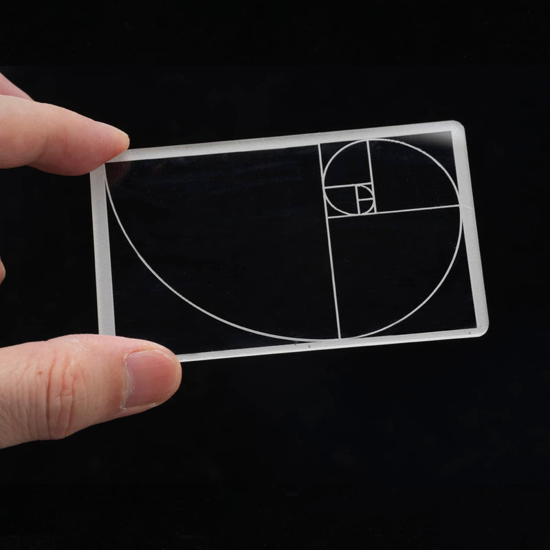 [AUSTRALIA] - Golden Ratio Viewer,1 Pack Portable Fibonacci Composition View Finder,Photography Scale Viewing Tool,Credit Card Size 1 pack 