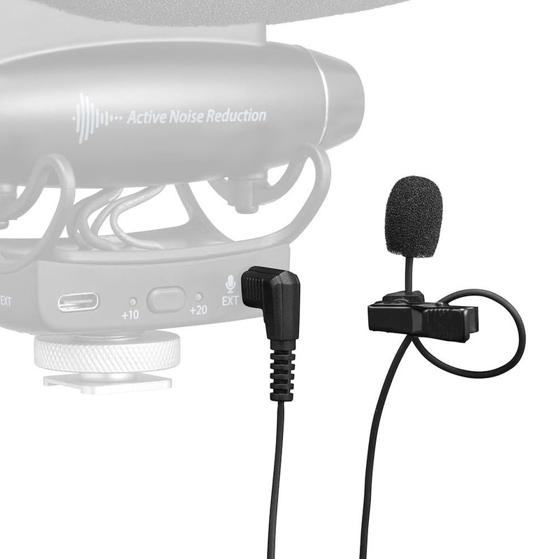 Joby Wavo Lav PRO Professional Lavalier Microphone Omnidirectional Wearable with Pro-Grade Miniature Capsule, for Cameras, Easy Clip-On System, Vlogging, Live Streaming, 2.5 m Long Cable, Black Standard
