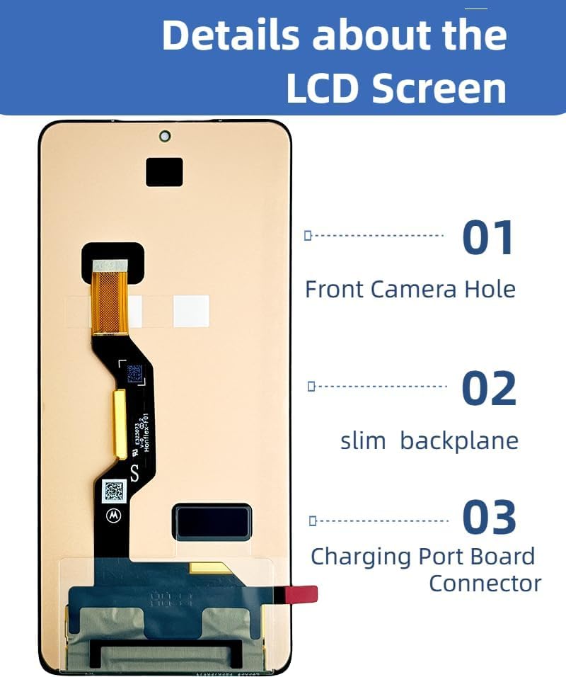 for Motorola G Stylus 2025 5G Screen Replacement | for Moto G Stylus 2025 Screen Replacement kit XT2517-1 XT2517 LCD Display Touch Screen Digitizer Assembly With Tools Black