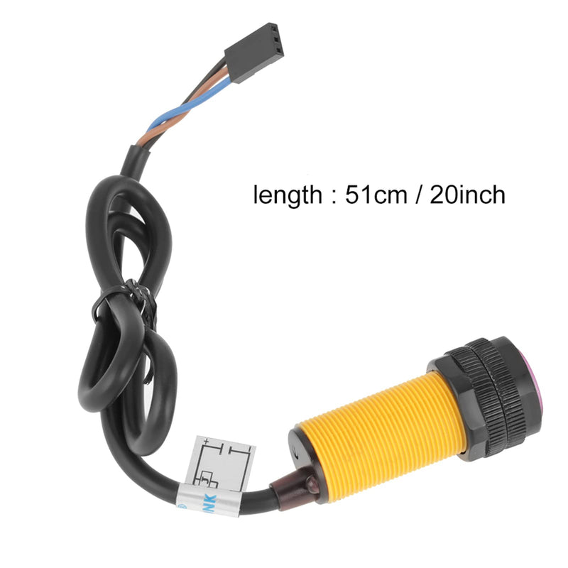 Oumefar Infrared Sensor Switch E18-D80NK Adjustable Sensor Switch for Detection of Infrared Obstacles 5V Detection 3-80 cm Photoelectric Infrared Sensor Switch
