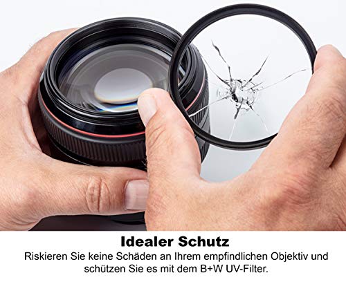B + W Clear Protection Filter for Camera Lens – Ultra Slim Titan Mount (T-PRO), 007, HTC, 16 Layers Multi-Resistant and Nano Coating, Photography Filter, 62 mm 62mm T-PRO (Ultra Slim, MRC nano) Single