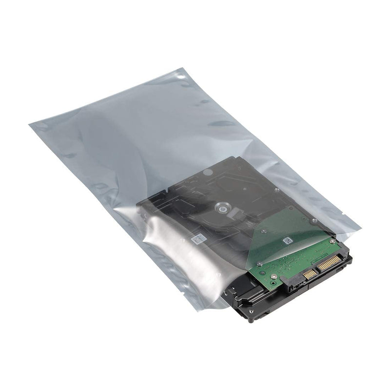uxcell Antistatic Shield Shielding Bag, Flat Open Top Anti Static Bag for Electronic Devices, 6x10 inch(160x260mm), 100 PCS