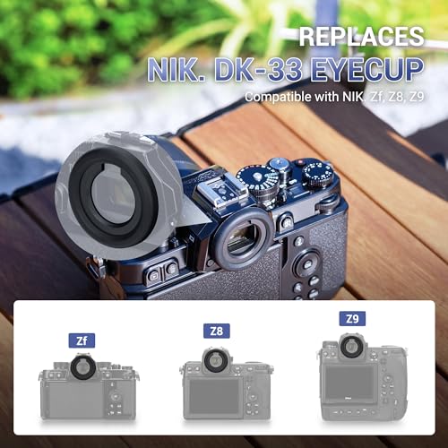 DK-33 Soft Rubber Eye Cup Eyecup Eyepiece Viewfinder Extender for Nikon Z8 Z9 Zf Cameras, Replace Nikon DK-33 Eyecup