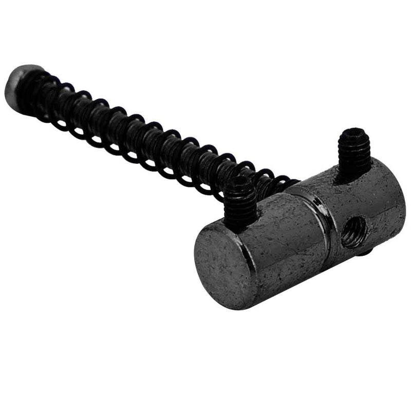 4pcs Electric Bass Compensated Saddles Set,Bass Bridge String Saddles Spring Screws for Electric Bass Guitar (Black)