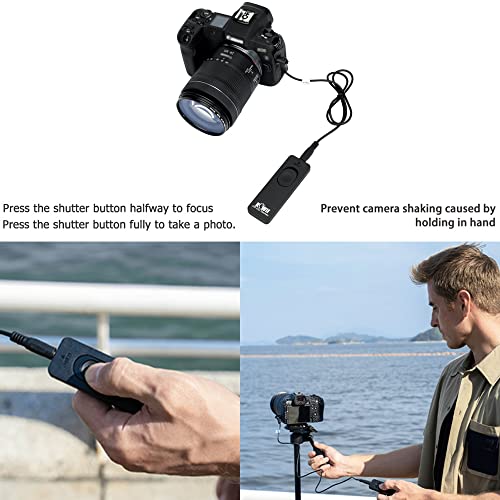 ER-H Long Soft Eyecup Eyepiece Viewfinder Cover & RS-80N3 Remote Control Shutter Release Cord for Canon EOS R3 Mirrorless Camera