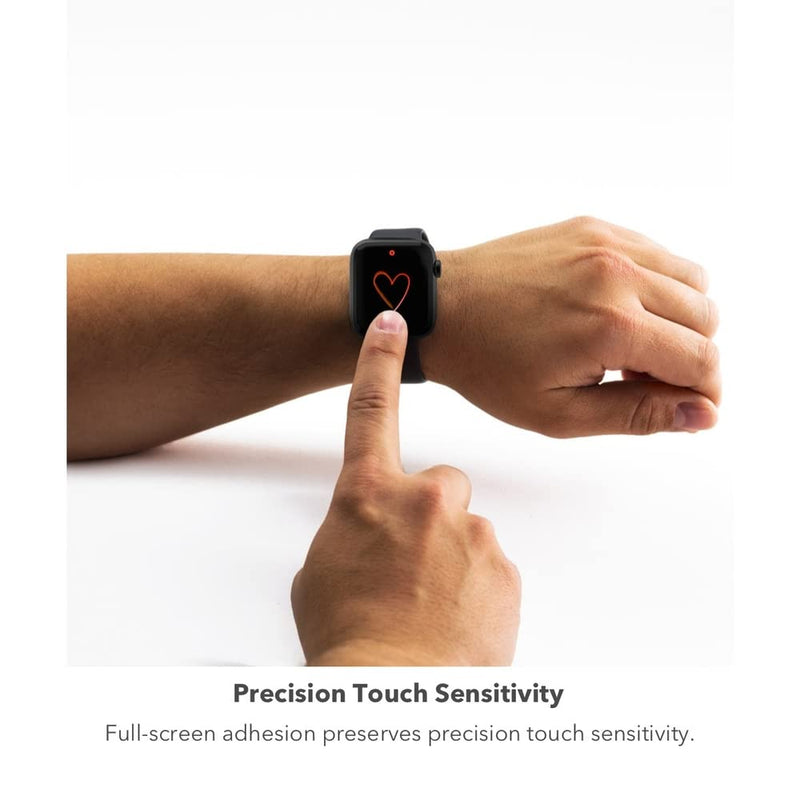 ZAGG Invisbleshield Glass Fusion 360 Screen Protector for Apple Watch Series 7 and Series 8, (45mm) - Engineered Hybrid Glass - Clear 45mm