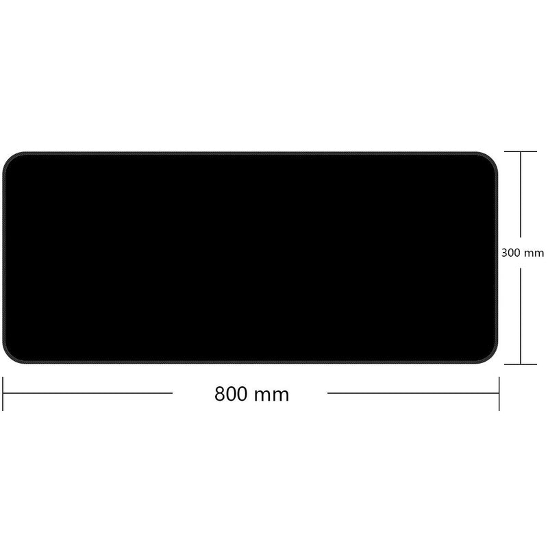 Large Gaming Mouse Pad with Nonslip Base-31.5x11.8x0.15 Inch Extended XXL Size, Heavy Thick, Comfy Foldable Mat for Desktop, Laptop, Keyboard, Consoles & More(Black) Black(800*300mm)
