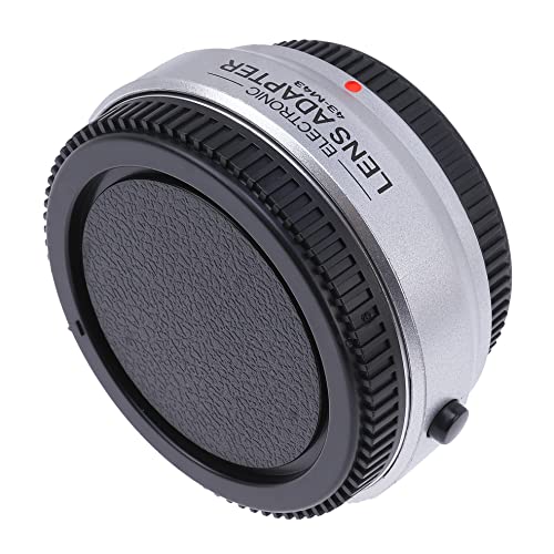 FocusFoto Electronic AF Auto Focus Adapter Ring for Four Thirds 4/3 lens to Olympus PEN Panas0nic Lumix Micro Four Thirds (MFT, M4/3) Mount Mirrorless Camera Body as DMW-MA1 MMF-1 MMF-2 MMF-3 (Silver)