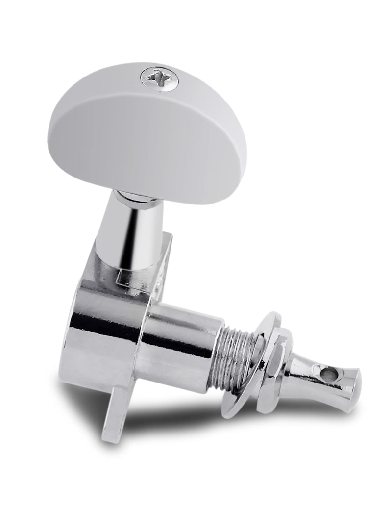 Bogart Sealed String Tuning Pegs Tuning Machines Grover Machine Heads Tuners Tuning Keys 6 In Line for Right Handed Acoustic Guitar or Electric Guitar Half Round Head Chrome., (TP 02-CR-6R)