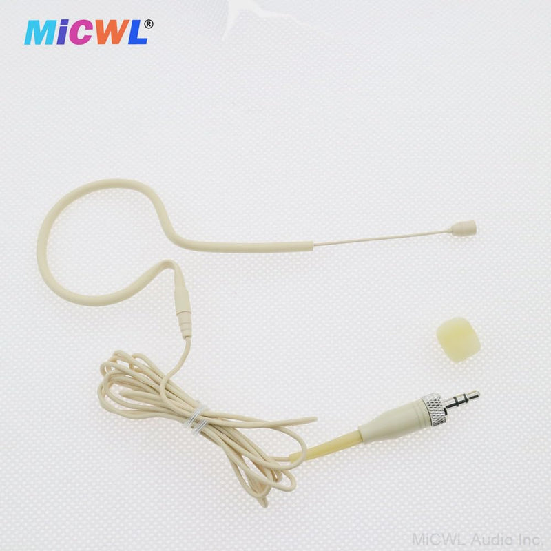 [AUSTRALIA] - Professional Single Earset Headset HeadMic Microphone for Sennheiser EW G2 G3 G4 Wireless BeltPack Transmitter B20-Beige 