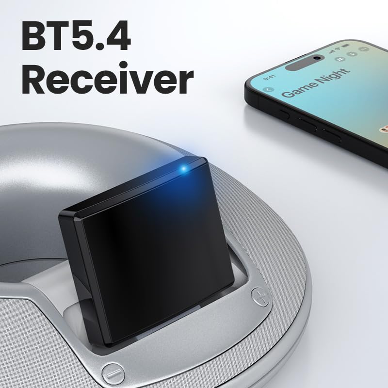 30 Pin Bluetooth Adapter Receiver，Wireless 30Pin Stereo Audio Adapter Bluetooth 5.4 Music Receiver for Sounddock II 2 10 Lifestyle V35 135 Digital Music System Home Entertainment Speakers