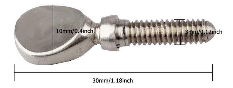[AUSTRALIA] - 2Pcs Silver Sax Neck Screw Tightening Screw for Saxophone Clarinet Fixing Parts 