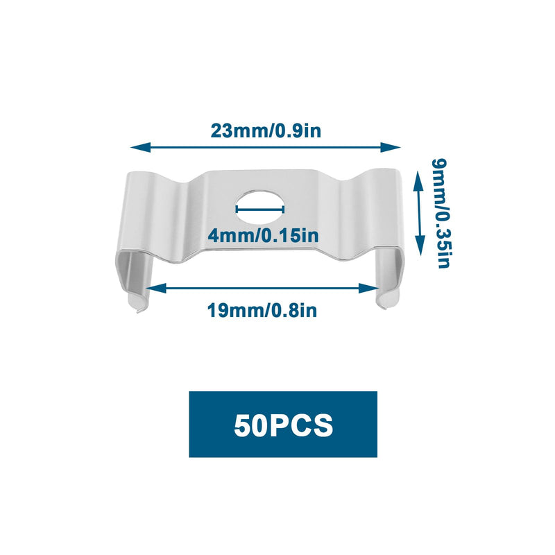 [AUSTRALIA] - YINETTECH 50pcs 23mm T5 LED Bulb Clips Holder for Lamp Holder LED Ceiling Light with Aluminium Channels 