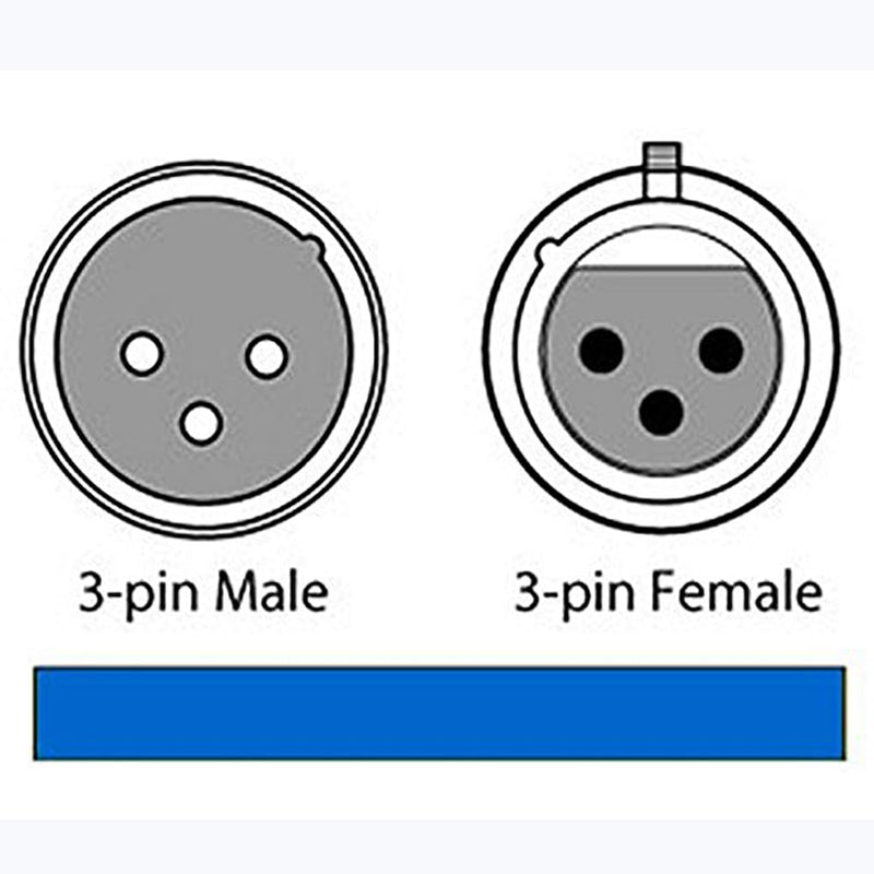 4PCS 1m Long DMX 512 XLR Cable 3.2t 3 Pin True Male to Female for Microphone Stage Lights 1Mcable-4PACK