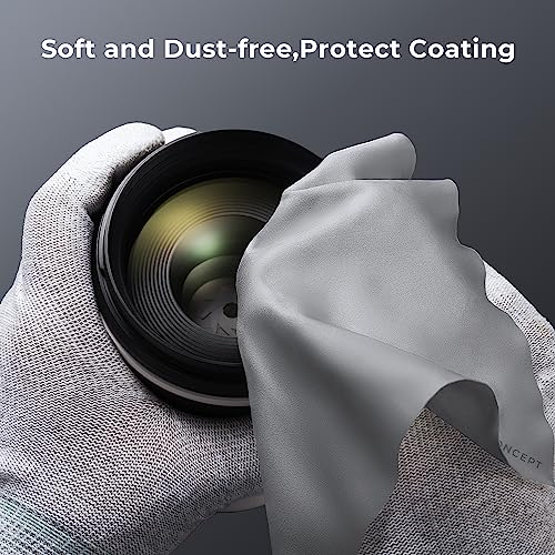 K&F CONCEPT Microfiber Cleaning Cloths Grey X10,High-Efficiency Cleaning