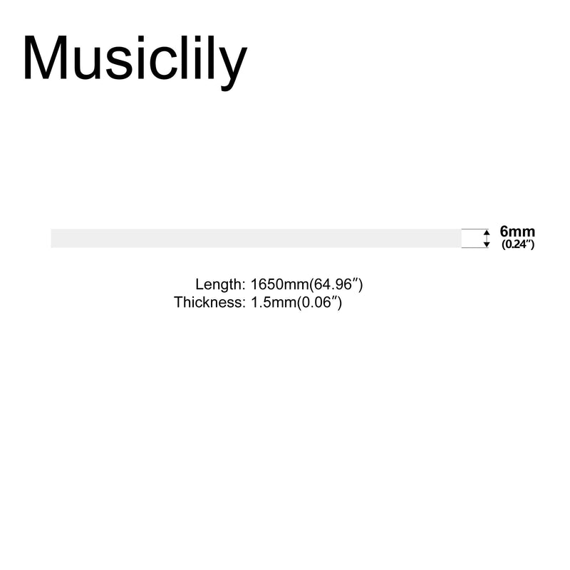 Musiclily 1650mm Plastic Binding Purfling Strip for Acoustic Classical Folk Guitar, Ivory