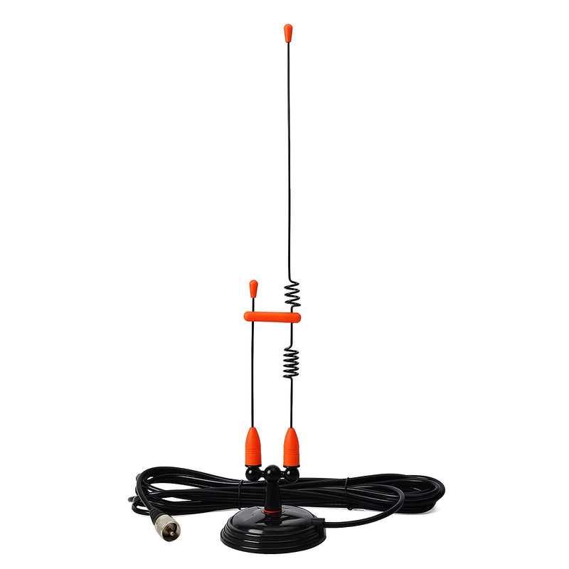 [AUSTRALIA] - HYS Amateur Antennas Dual-Band VHF 144/UHF 430MHz Magnetic Base Mobile Antenna W/13 ft RG58 Coax Cable UHF-male/PL259 for Motorola Kenwood Midland SO239 Mobile Radios (Orange&Black) Orange&Black 