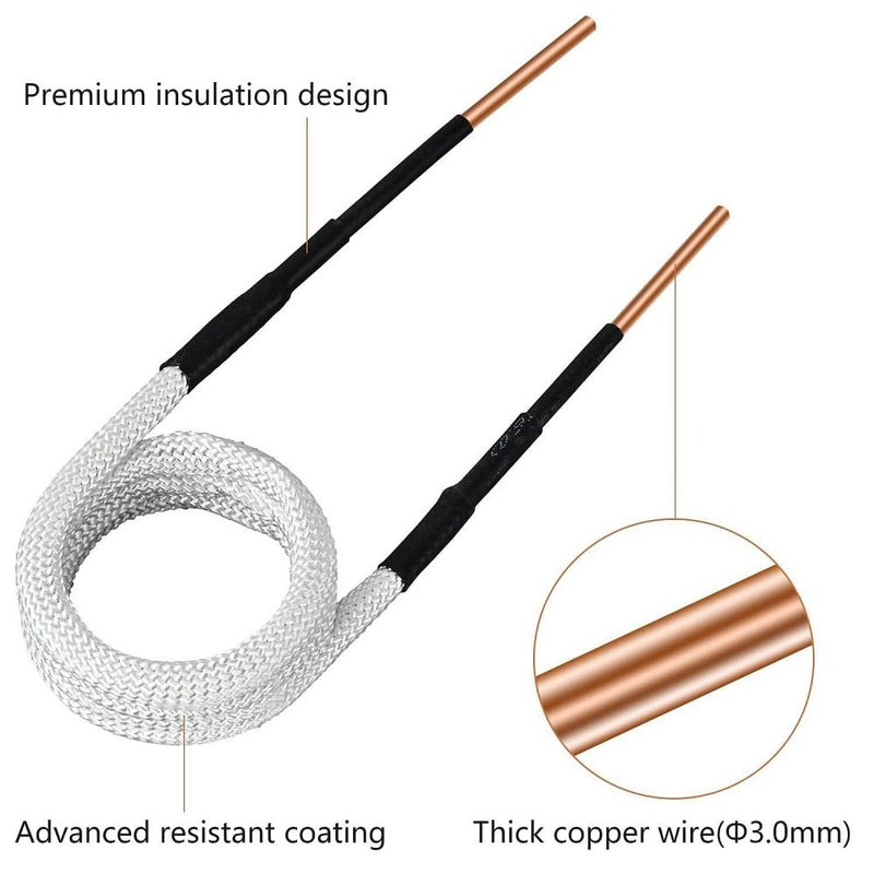 Uadme Induction Heating Coils, 4 Pieces Induction Heating Coil, Flameless Induction Heating Accessories, 3.0 mm Brass Core Electric Heat Induction Coil Set for Removing Nuts and Screws
