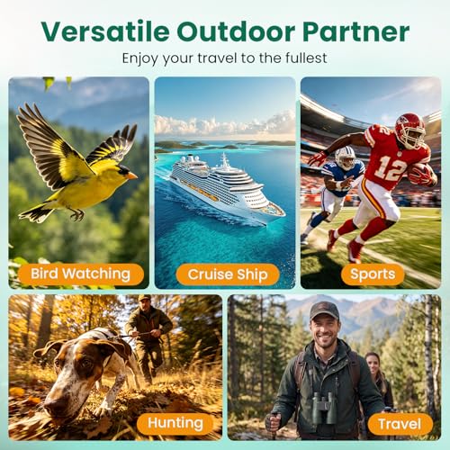 Aurosports 15x56 Binoculars for Adults High Powered for Bird Watching Green 1556-01