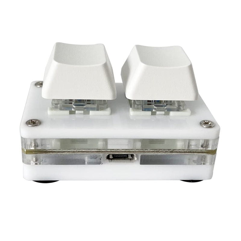 Mini USB-Micro Interface 2-Key Keypad One-Handed Mechanical Gaming Keyboard for Windows Mac OSU HID Programming Macro Keys Blue Switches RGB LED Backlit with 1.5M USB Cable