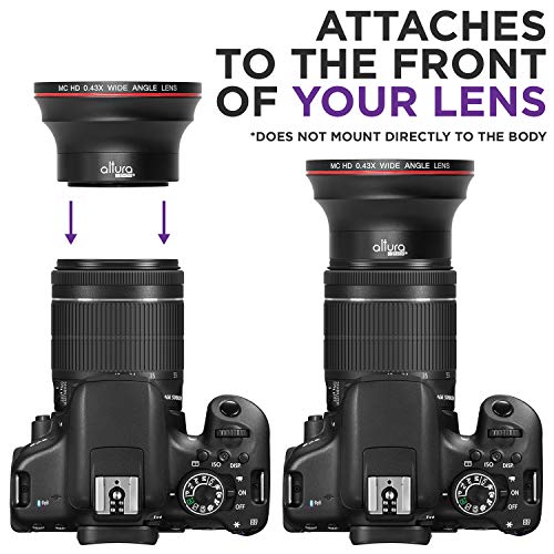 Altura Photo 55mm Wide Angle Lens with Macro for Nikon & Sony Cameras