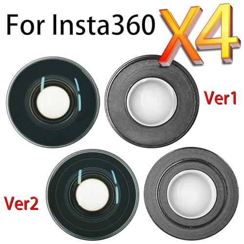 Koulele Replacement Lens for New Insta360 X4 Camera Lens Repair Part (X4-version2-2pic) Ver2-2 Pics