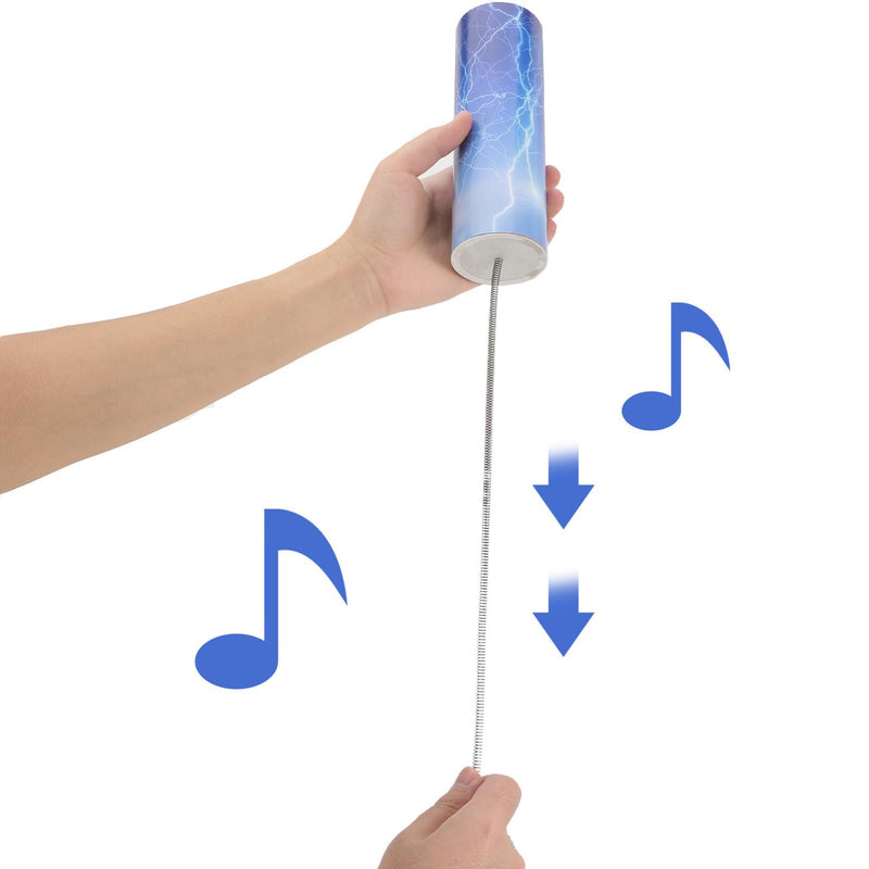 SUPVOX Spring Drum Thunder Tube Can Shaped Thunder Spring Drum Shaker Percussion Instrument for Meditation Sound Bath