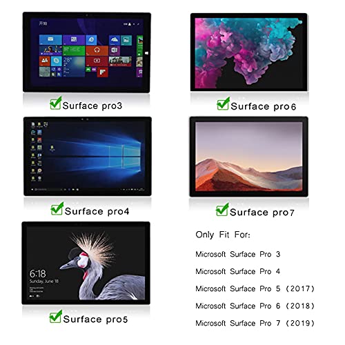Surface Pro 7 Wireless Bluetooth Keyboard with Touchpad 7 Color Backlit Rechargeable Battery Detachable Keyboard for Microsoft Surface Pro 4/5/6/7/7+
