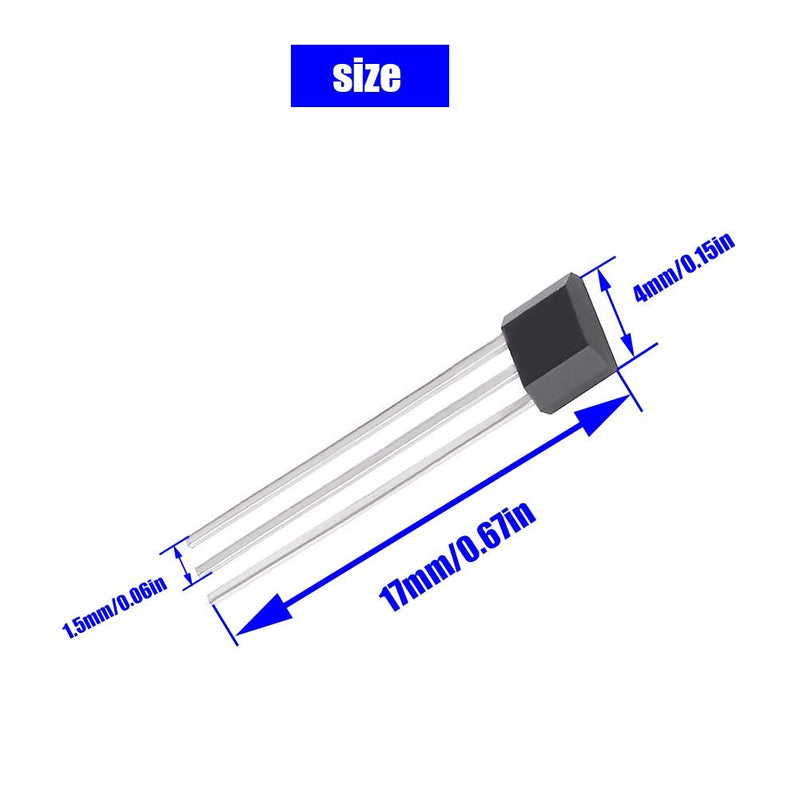 [AUSTRALIA] - YINETTECH 12pcs 41F TO-92S Bipolar Hall Effect Sensor Magnetic Detector SS41F 0H41 SH41 S41 S41 S41 3 Pin Sensor for Electric Vehicle Engine Industrial Applications 
