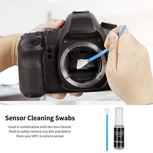Professional DSLR Camera Cleaning Kit with APS-C Cleaning Swabs, Microfiber Cloths, Camera Cleaning Pen, for Camera Lens, Optical Lens and Digital SLR Cameras. red