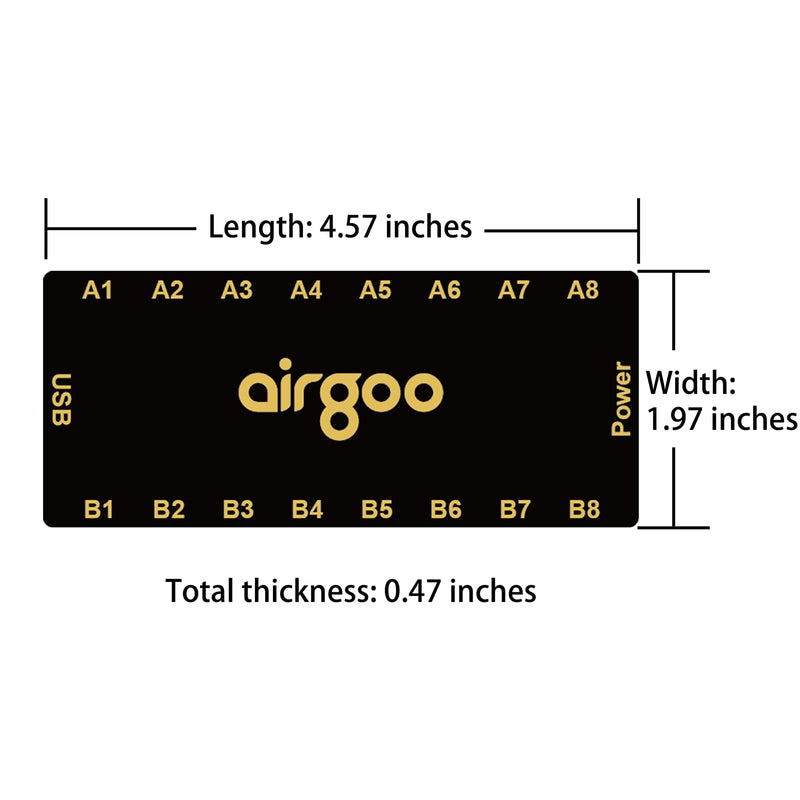 Airgoo 16-Port Signal RGB Controller - SATA Powered ARGB Controller PC Lighting Hub, Requires SignalRGB or OpenRGB Software Download for Configuration, AG-DRGB16