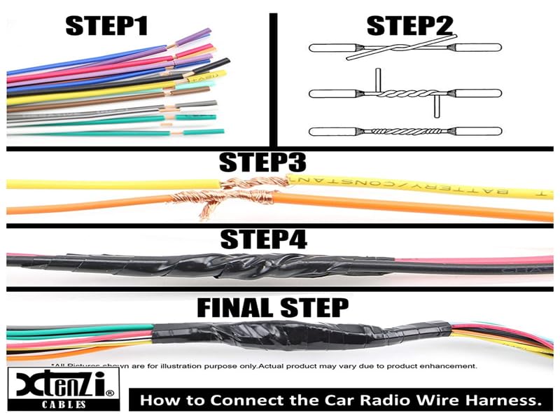 Xtenzi Car Audio 3 Pcs Set XT3302 GPS Mic and Wire Harness Compatible with Pioneer SPH-DA210 DA110 DA100