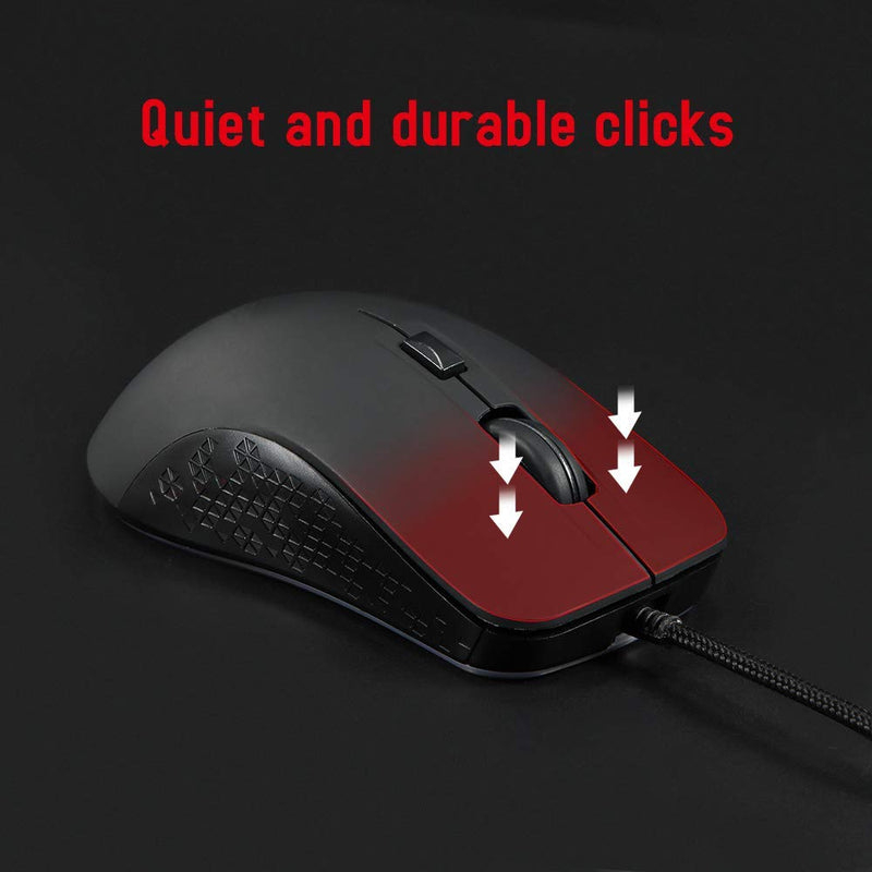ValueRays Heated Mouse Quiet Click Heated Buttons Universal Size (Solid Black)
