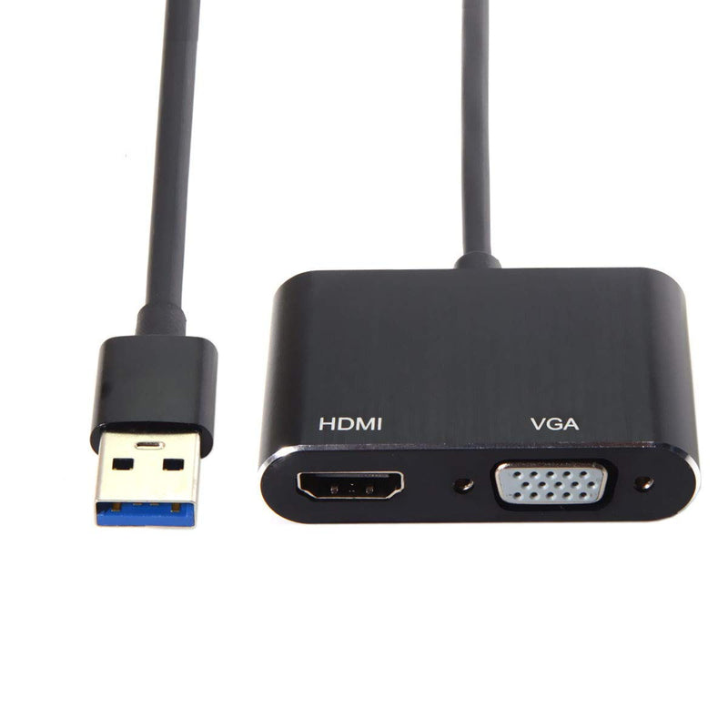 USB 3.0 & 2.0 to HDMI & VGA HDTV Adapter Cable External Graphics Card for Windows MacBook Laptop