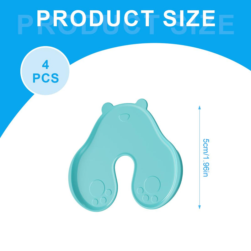 XPEX Pack of 4 Shot Blockers for Injections for Children, 5 x 7 cm Shot Helper Wound Blocker, Reusable Plastic Shot Pain Reducer, Shooting Aid Blocks Minimise Wounds (Green)