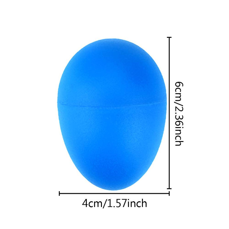 Augshy 40PCS Plastic Egg Shakers Percussion Musical Maracas Easter Eggs with a Storage Bag for Music Learning DIY Painting(8