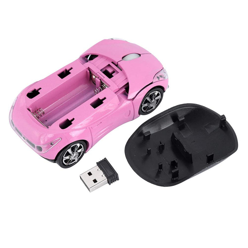 1600DPI Portable Wireless Mouse with 3 Buttons,10M 2.4G Bluetooth Optical Mouse with a Receiver Storage, Mouse for Mac/ME/Windows PC/Tablet Gaming Office(Pink) Pink