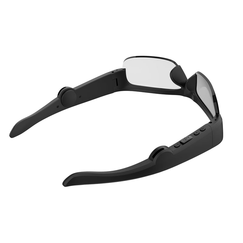 Bluetooth Smart Glasses with Open Ear Audio, Voice Control, Built-in Speaker,(Clear Lens)