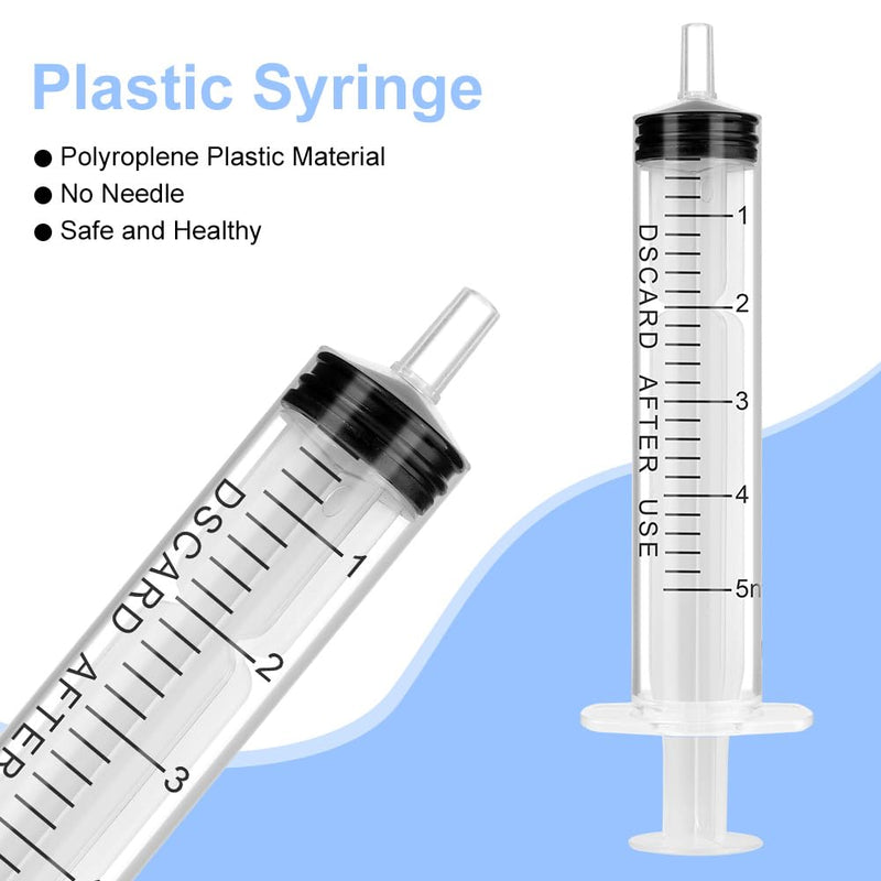 [AUSTRALIA] - OFFCUP Syringe Set with Blunt Needle, 10 Pieces Syringe 5 ml and Cannula, Plastic Tube Disposable Syringes Plastic Syringe for Liquids, Hobby, Model Making and DIY 10 pieces, 5 ml 