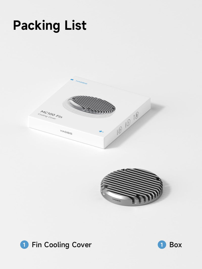[AUSTRALIA] - Hagibis Heat Dissipation Fins Cover for MC100 Magnetic M.2 2230 NVMe SSD Enclosure with Magsafe for iPhone 15 Pro Max ProRes, Cooling Upper Cover MC100 Replacement Parts 