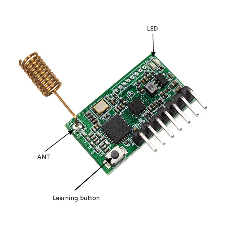 QIACHIP RX480e 868 MHz Transmitter Receiver RF Radio Module for Arduino and Garage Door Opener, Wireless Module with Antenna 4 Sets RX480E-868*4