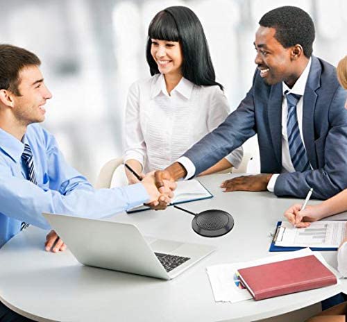 Conference USB Microphone, Computer Desktop Mic with LED Indicator, TKGOU Plug & Play Omnidirectional Condenser PC Laptop Mics for Online Meeting/Class,Skype,Recording,Chatting,Zoom,(Windows/Mac OS X) DM2