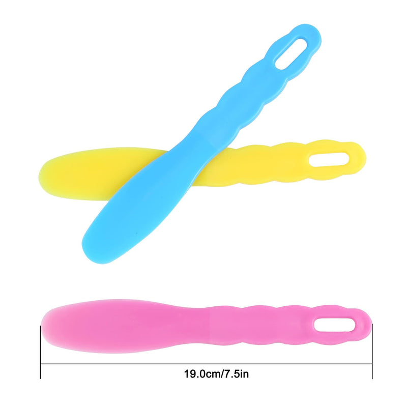 Dental Optispatel Material Mixing Bowl with 3 x Coloured Spatulas / Plastic Spatulas for Alginate Impressions and Plaster Materials (6 Pieces)