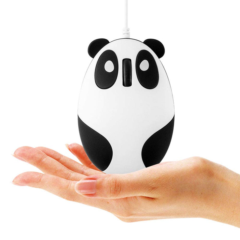 CHUYI Panda Wired Mouse Cute Animal Series Mini Portable Corded Mice for Travel School Home Computer Laptop PC Kids Children Girls Gift