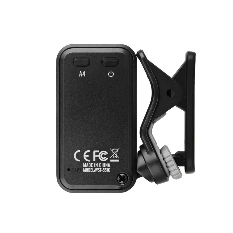 Cherub WST-551C Rechargeable Clip on Guitar Tuner, High Accuracy, Adjustable Reference Pitch