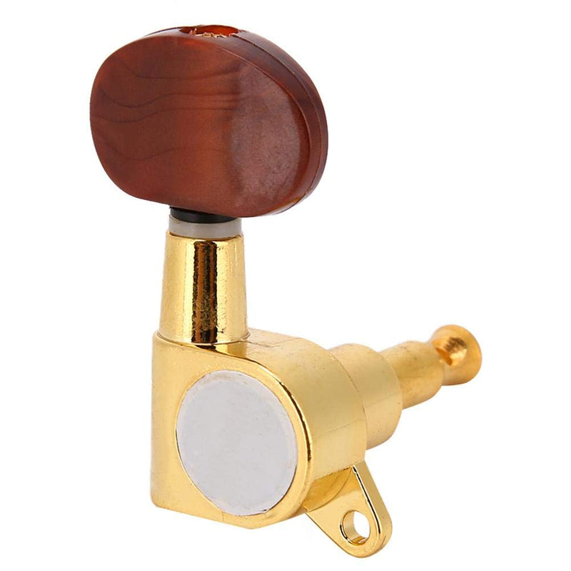 [AUSTRALIA] - 6PCS Guitar Tuning Pegs, Sealed Electric Guitar String Tuning Pegs Keys Machine Head Tuners Set(Gold) Acoustic Tuners Dangelico Tuners Vintage Locking Tuners 6 Inline Guitar Tuner 