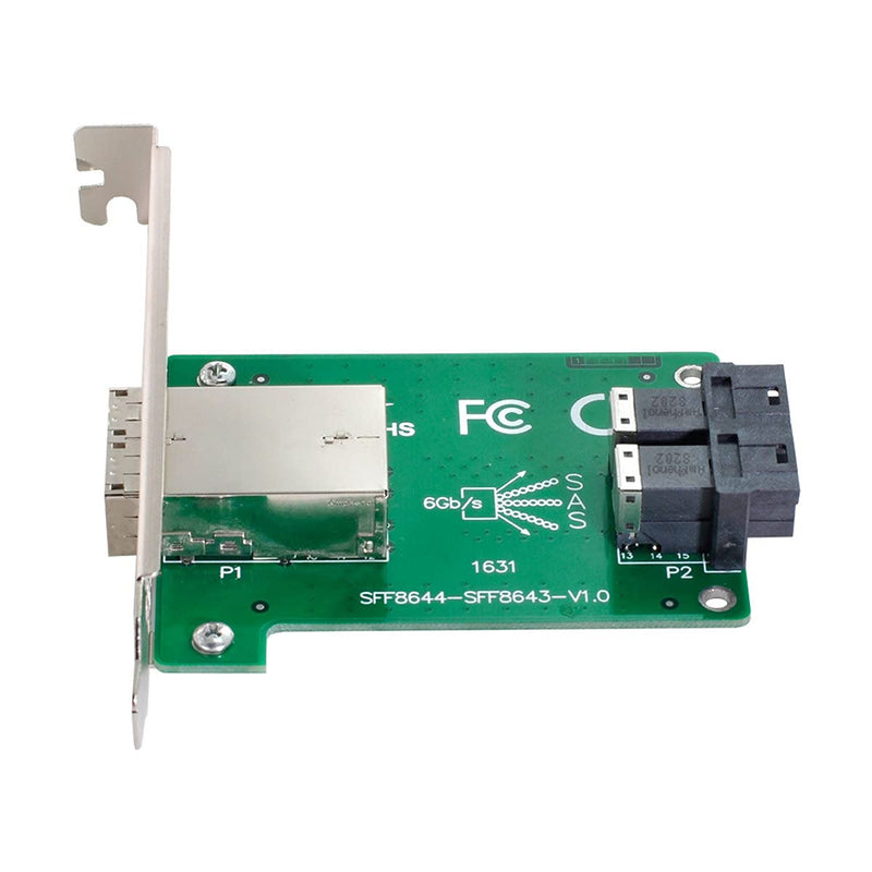 chenyang Mini SAS 2 SFF-8644 to 2 SFF-8643 HD Data Server Converter Adapter with Bracket