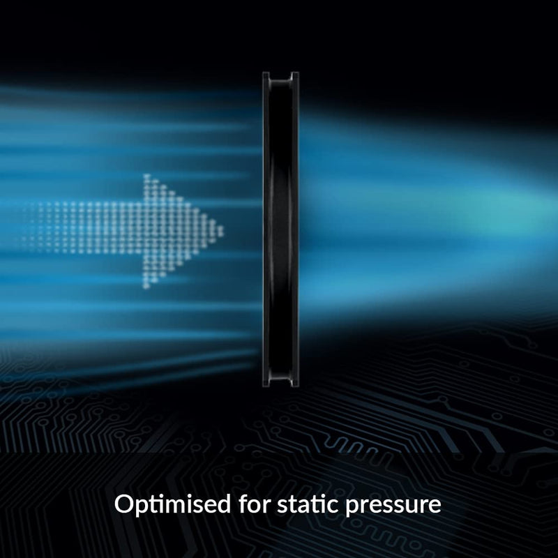 ARCTIC P14 Slim PWM PST - PC Fan, 140mm Case Fan, with PWM Sharing Technology (PST), Pressure-optimised, Quiet Motor, Computer, Extra Slim, 150–1800 RPM - Black