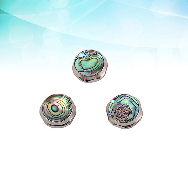 SUPVOX Abalone Button Set for Trumpet - 3Pcs Metal Finger Buttons Replacement - Durable and Craftsmanship for Trumpet Instrument Lovers